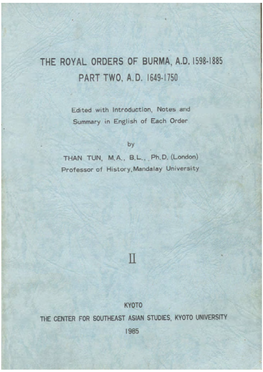 The Royal Orders 2 (Than Tun)