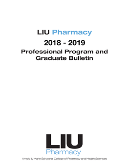 2018 – 2019 LIU Pharmacy Bulletin