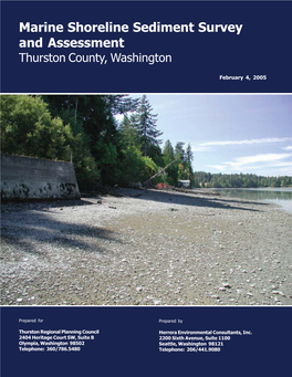 Marine Shoreline Sediment Survey and Assessment Thurston County, Washington
