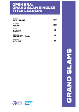 Grand Slam Singles Title Leaders