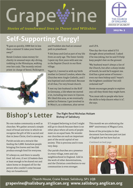 Self-Supporting Clergy! “It Goes So Quickly, 5000 Feet in Less and Poulshot Also Had an Unusual and LPA