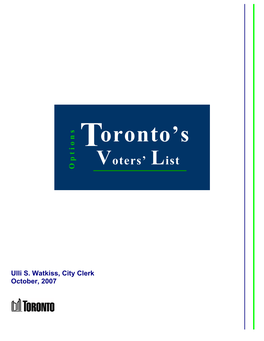 Revised Voters' List Report