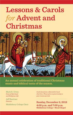 Lessons & Carols for Advent and Christmas
