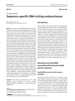 Sequence-Specific DNA Nicking Endonucleases