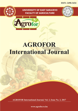 AGROFOR International Journal