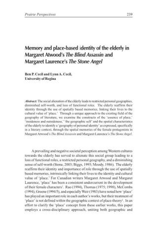 Memory and Place-Based Identity of the Elderly in Margaret Atwood's
