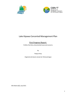 Lake Kipawa Concerted Management Plan