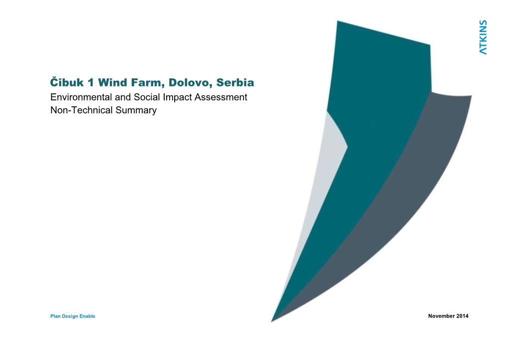 Čibuk 1 Wind Farm, Dolovo, Serbia Environmental and Social Impact Assessment Non-Technical Summary