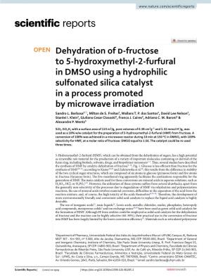 Dehydration of D-Fructose to 5-Hydroxymethyl-2-Furfural in DMSO