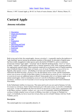 Custard Apple Page 1 Sur 4
