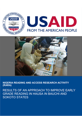 Results of an Approach to Improve Early Grade Reading in Hausa in Bauchi and Sokoto States