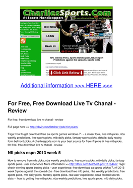 For Free, Free Download Live Tv Chanal - Review