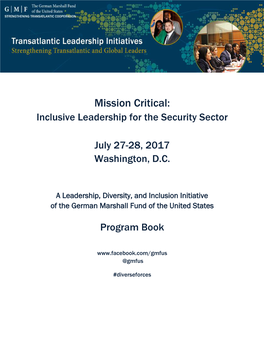 Mission Critical: Inclusive Leadership for the Security Sector