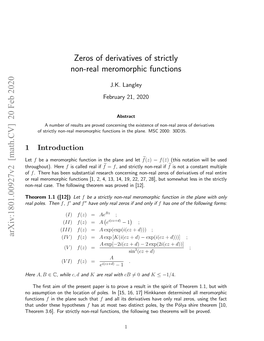 Zeros of Derivatives of Strictly Non-Real Meromorphic Functions, Ann