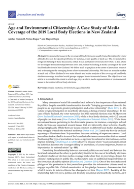 A Case Study of Media Coverage of the 2019 Local Body Elections in New Zealand