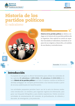 Historia De Los Partidos Políticos El Radicalismo
