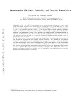 Arxiv:1904.05974V3 [Cs.DS] 11 Jul 2019