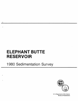 ELEPHANT BUTTE RESERVOIR 1980 Sedimentation Survey