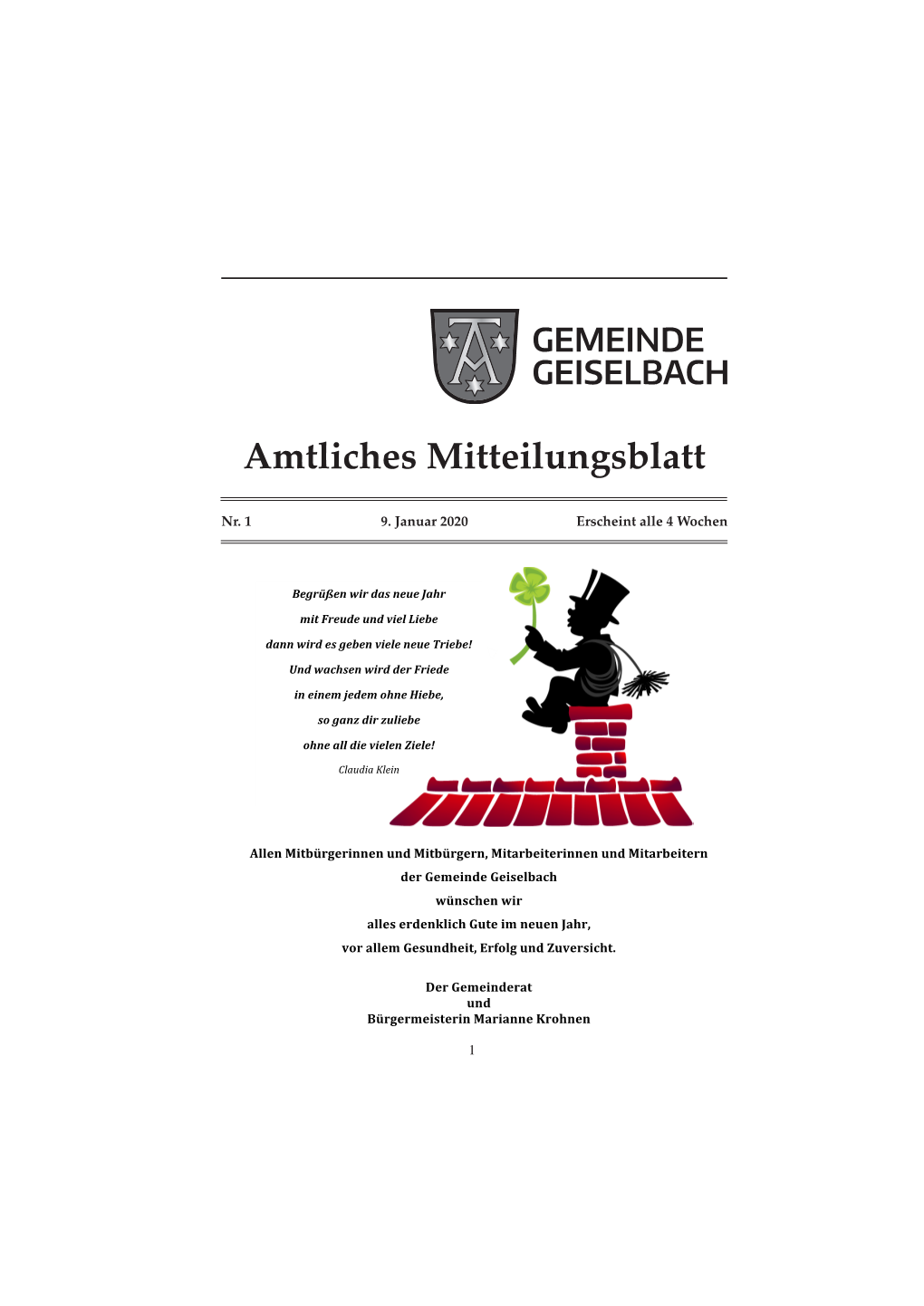 Amtliches Mitteilungsblatt