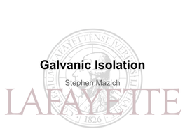Galvanic Isolation