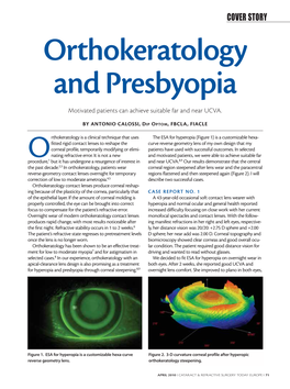 Orthokeratology and Presbyopia