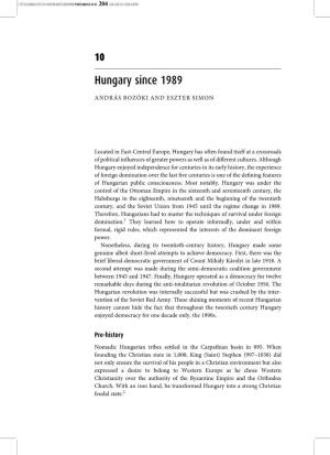 Hungary Since 1989