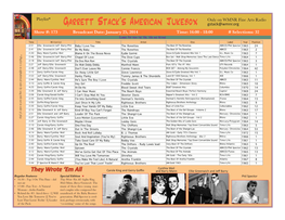 Garrett Stack's American Jukebox Only on WMNR Fine Arts Radio