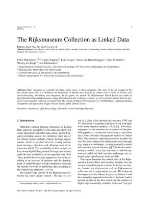 The Rijksmuseum Collection As Linked Data