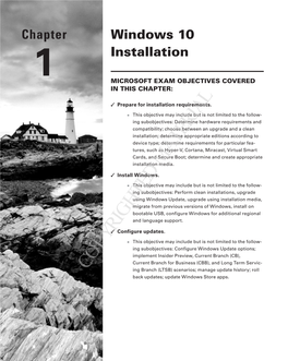 Chapter 1 Windows 10 Installation