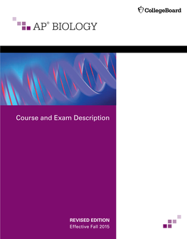 AP Biology Course and Exam Description