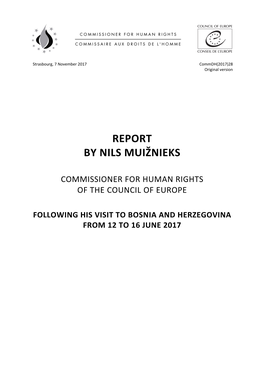 Draft Report Visit to Bosnia