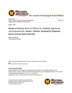 Review of Nothing About Us Without Us: Disability, Oppression and Empowerment