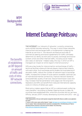 Internet Exchange Points(Ixps)