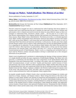 Zavage on Maher, 'Salafi-Jihadism: the History of an Idea'