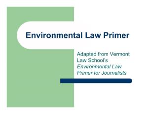 Environmental Law Primer