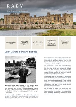Lady Davina Barnard Tribute