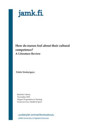 How Do Nurses Feel About Their Cultural Competence? a Literature Review