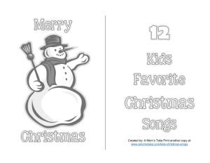 To Print/Save the Christmas Songs for Kids Songbook