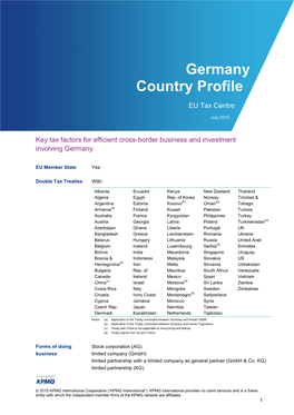 Country Profile Germany 2015