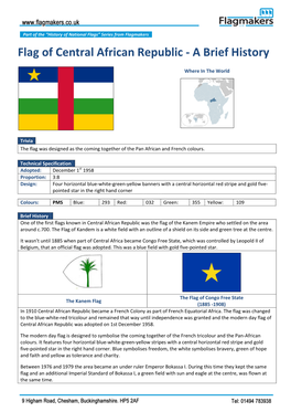 Flag of Central African Republic - a Brief History