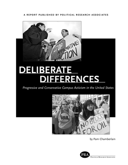 DELIBERATE DIFFERENCES Progressive and Conservative Campus Activism in the United States