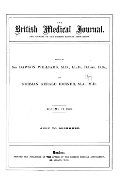 Stbian: PRINTED and PUBLISHED at T OFFICE of the BRITISH MEDICAL ASSOCIATION, 429, STRAND, W.C.2