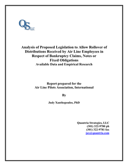 Analysis of Proposed Legislation to Allow Rollover of Distributions
