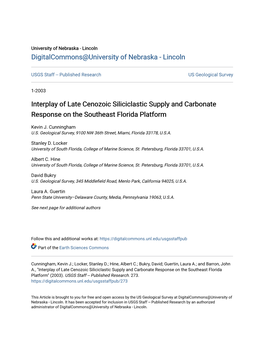Interplay of Late Cenozoic Siliciclastic Supply and Carbonate Response on the Southeast Florida Platform