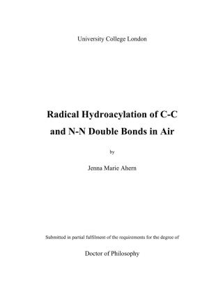 Radical Hydroacylation of C-C and N-N Double Bonds in Air