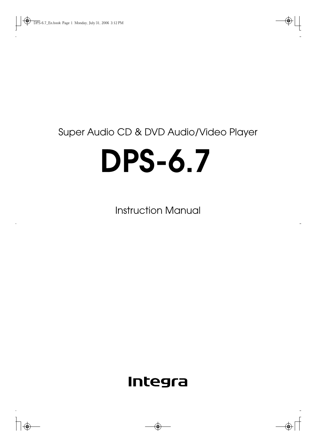 DPS-6.7 En.Book Page 1 Monday, July 31, 2006 3:12 PM