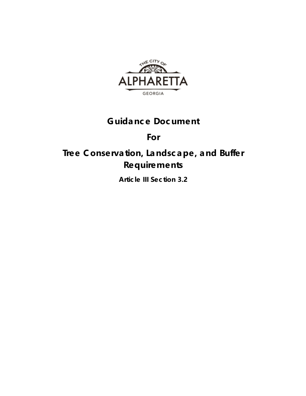 Guidance Document for Tree Conservation, Landscape, and Buffer Requirements Article III Section 3.2