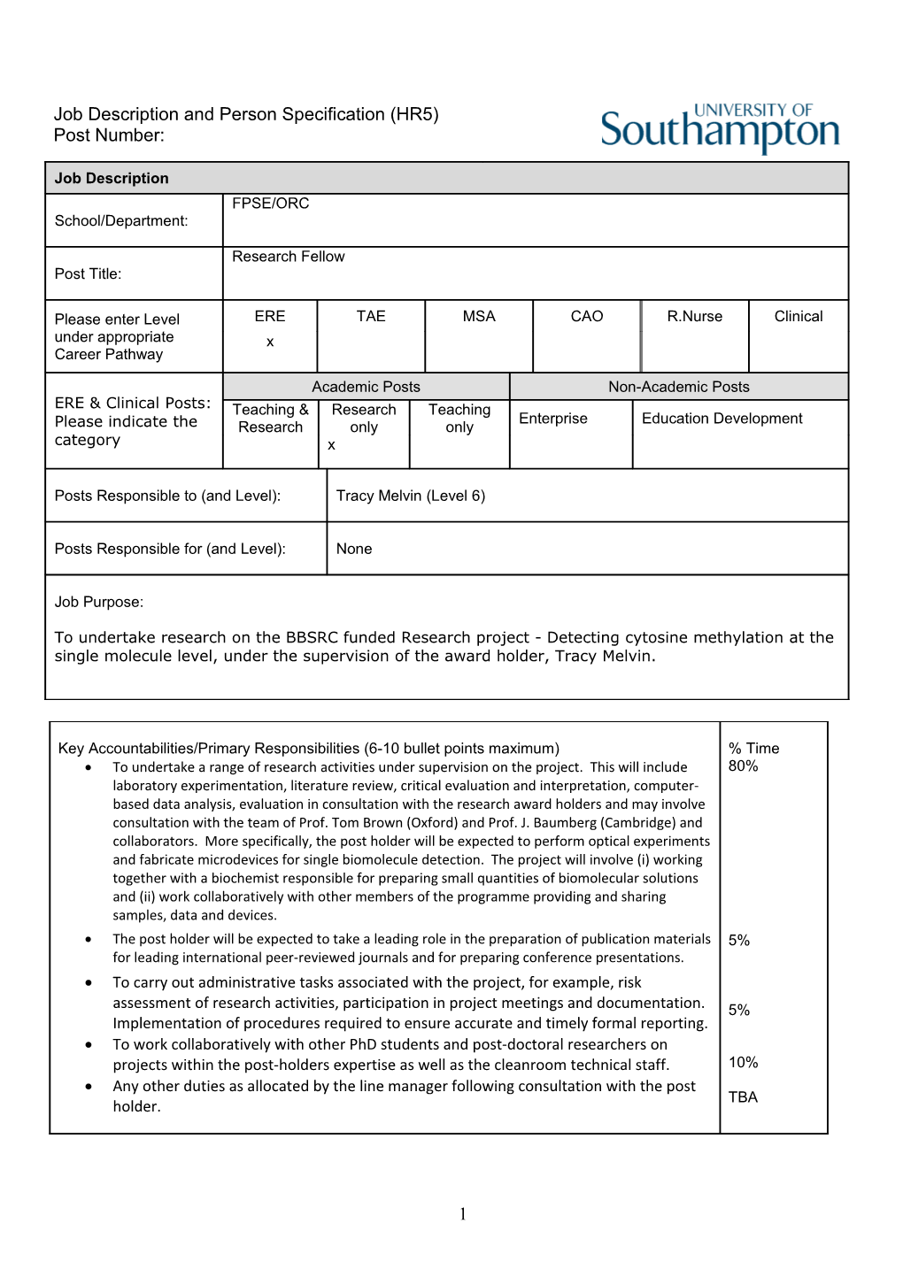 Job Hazard Analysis Form - Appendix to Job and Person Specification s2