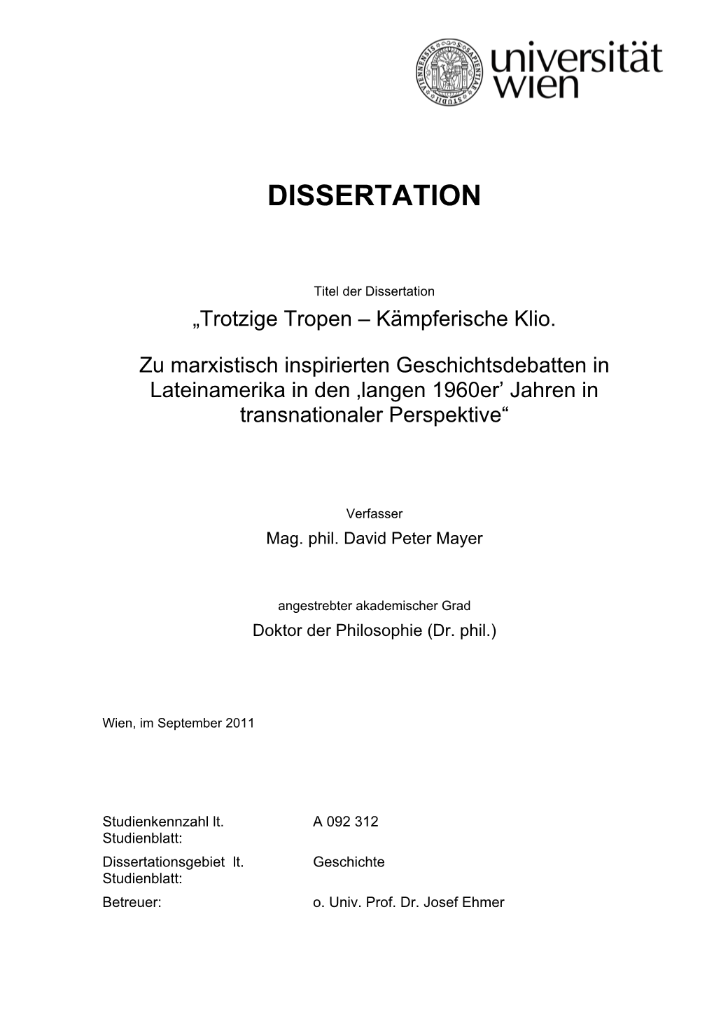 Dissertation