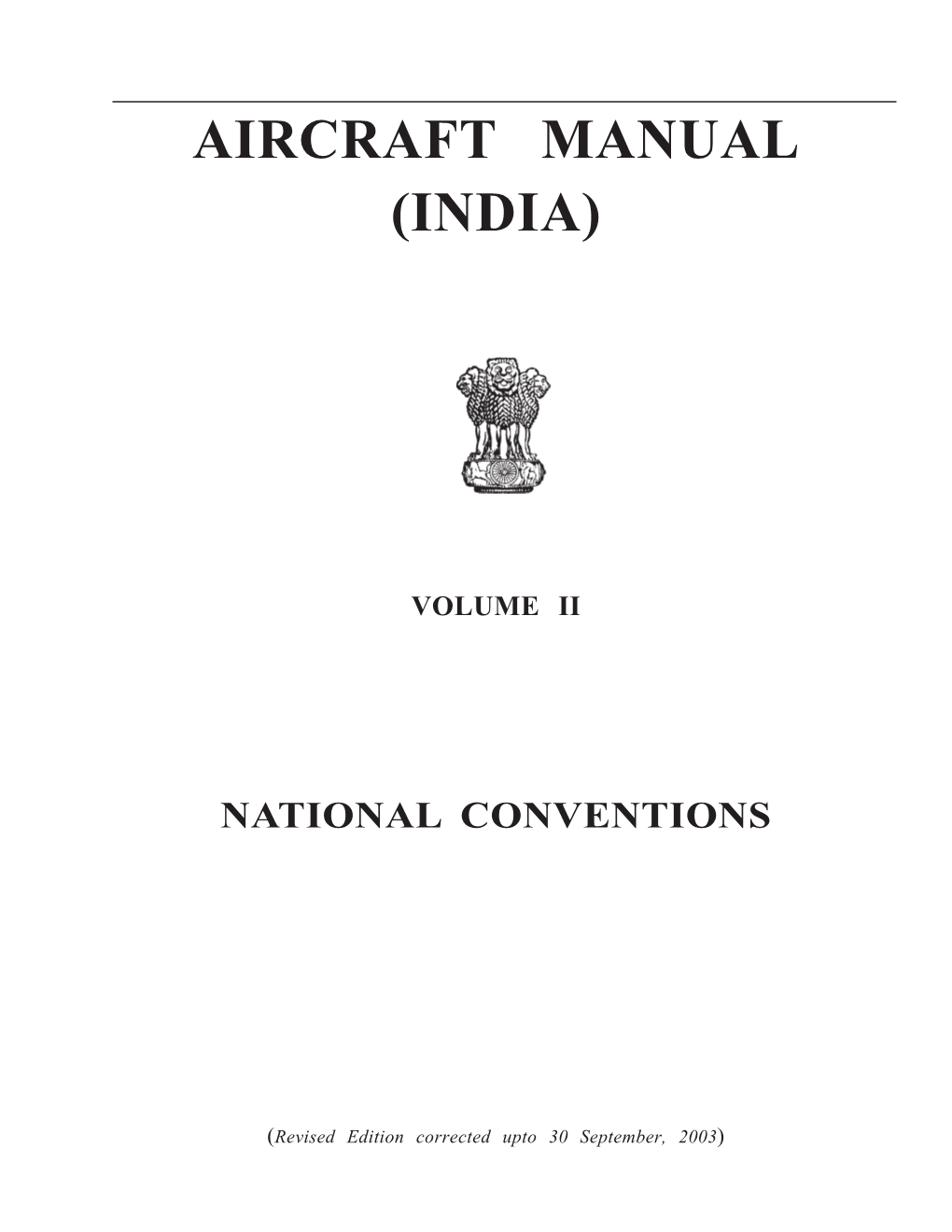 Aircraft Manual (India)